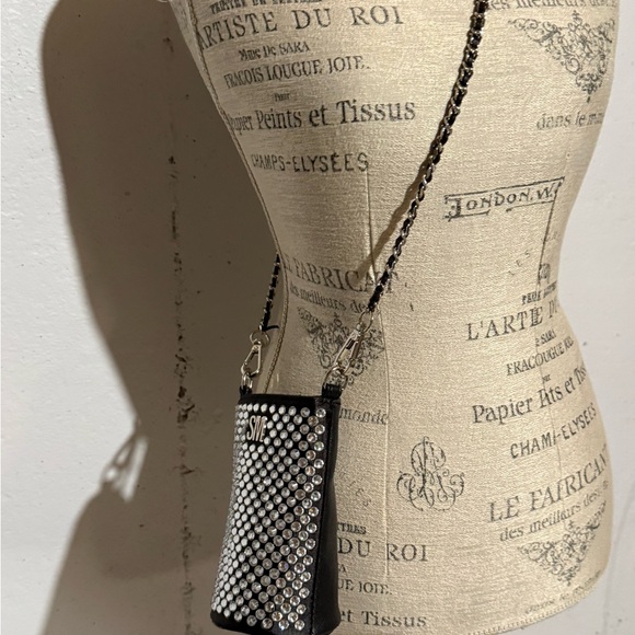 Steve Madden Black and Silver Rhinestone Crossbody Bag - Picture 4 of 9